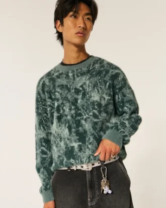 Boxy Fuzzy Crew Sweater