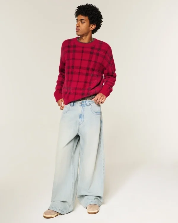 Boxy Fuzzy Crew Sweater Boxy Fuzzy Crew Sweater