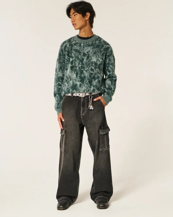 Boxy Fuzzy Crew Sweater Boxy Fuzzy Crew Sweater