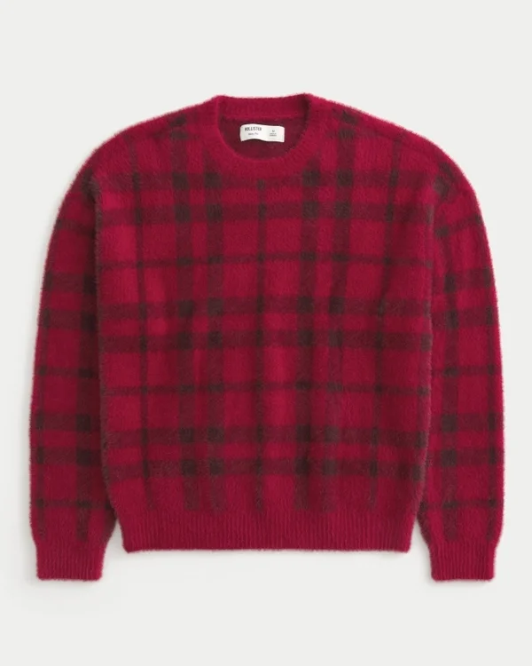 Boxy Fuzzy Crew Sweater Boxy Fuzzy Crew Sweater