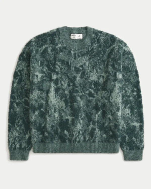 Boxy Fuzzy Crew Sweater Boxy Fuzzy Crew Sweater