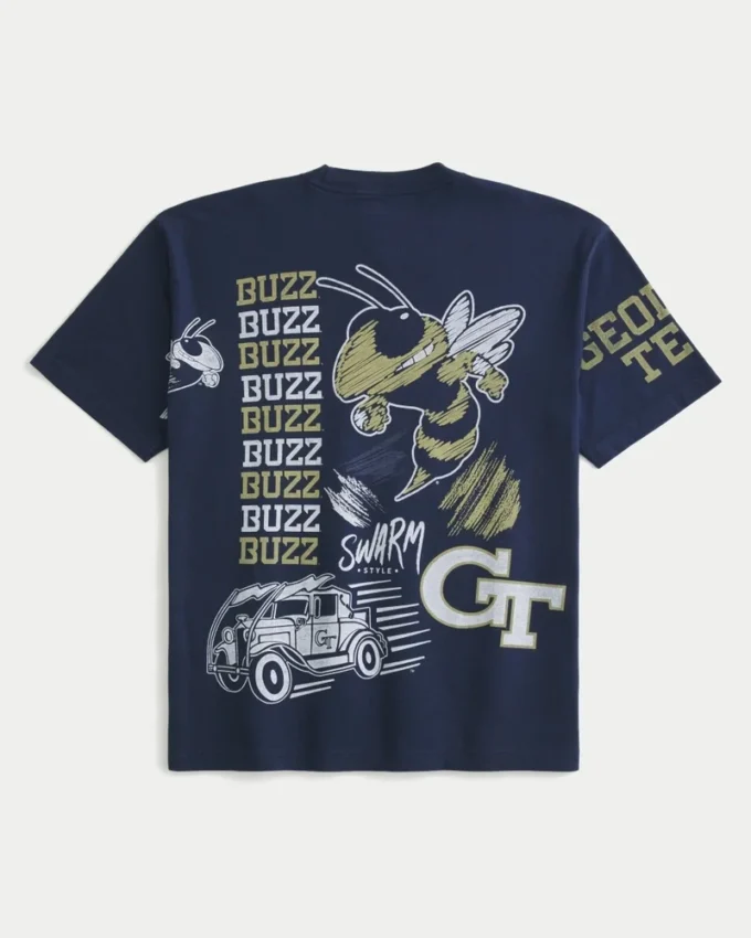 Boxy Georgia Tech Yellow Jackets Grafik-T-Shirt
