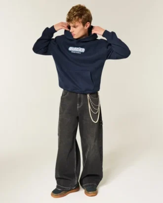 Boxy Glacier Montana Graphic Hoodie