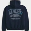 Boxy Glacier Montana Graphic Hoodie