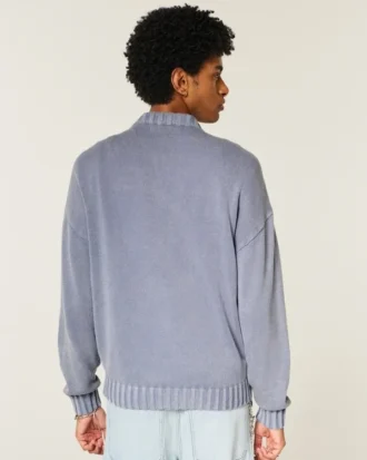 Boxy Graphic Crew Sweater