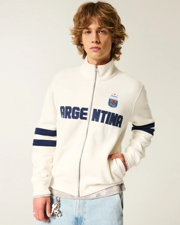 Boxy Half-Zip Argentina Graphic Sweatshirt Boxy Half-Zip Argentina Graphic Sweatshirt