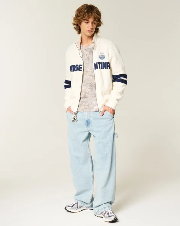 Boxy Half-Zip Argentina Graphic Sweatshirt Boxy Half-Zip Argentina Graphic Sweatshirt