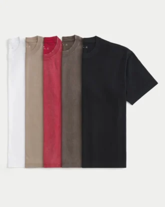 Boxy Heavyweight Crew T-Shirt 5er-Pack