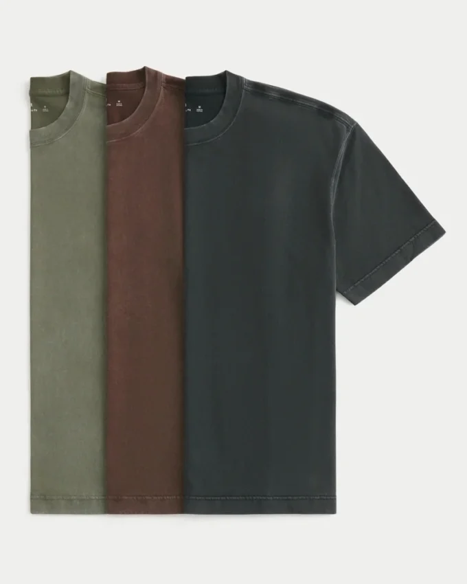 Boxy Heavyweight Washed Cotton Crew T-Shirt 3er-Pack Boxy Heavyweight Washed Cotton Crew T-Shirt 3er-Pack