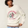 Boxy Jackson Hole Graphic Crew Sweater