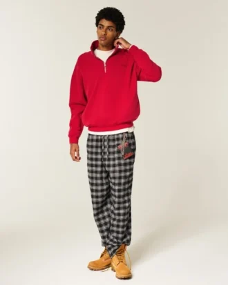 Boxy Logo Sweatshirt mit Viertelreißverschluss Boxy Logo Sweatshirt mit Viertelreißverschluss