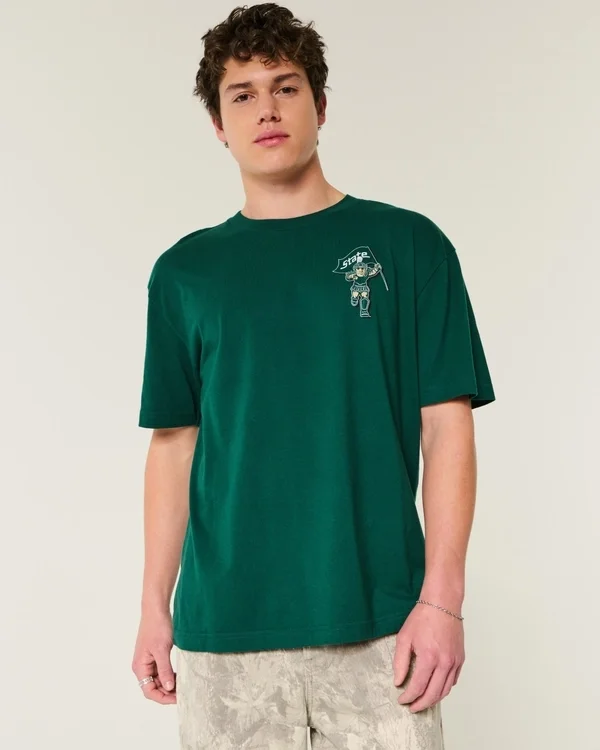 Boxy Michigan State University Graphic Tee Boxy Michigan State University Graphic Tee