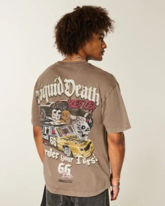Boxy NASCAR Liquid Death Graphic Tee Boxy NASCAR Liquid Death Graphic Tee
