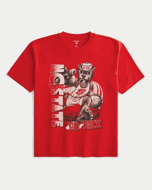 Boxy NC State Wolfpack Grafik-T-Shirt Boxy NC State Wolfpack Grafik-T-Shirt
