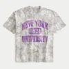 Boxy New York University Graphic Camo Tee