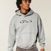 Boxy No Fear Graphic Hoodie
