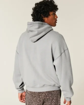 Boxy No Fear Graphic Hoodie