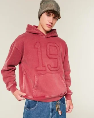 Boxy Number Graphic Hoodie