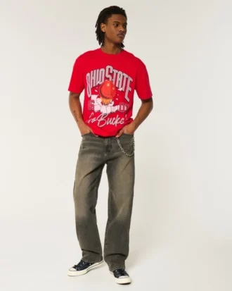 Boxy Ohio State Buckeyes Grafik-T-Shirt