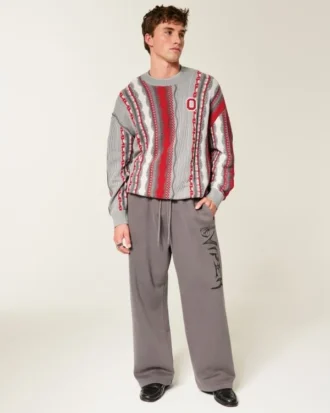 Boxy Ohio State University Buckeyes Crew-Pullover mit Grafik