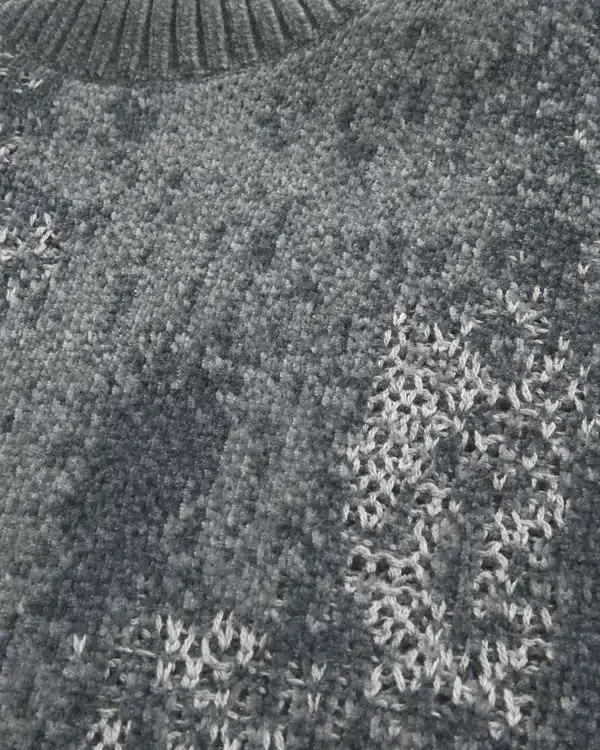 Boxy Pattern Crew Sweater Boxy Pattern Crew Sweater