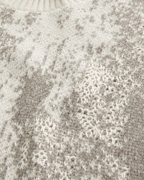 Boxy Pattern Crew Sweater Boxy Pattern Crew Sweater