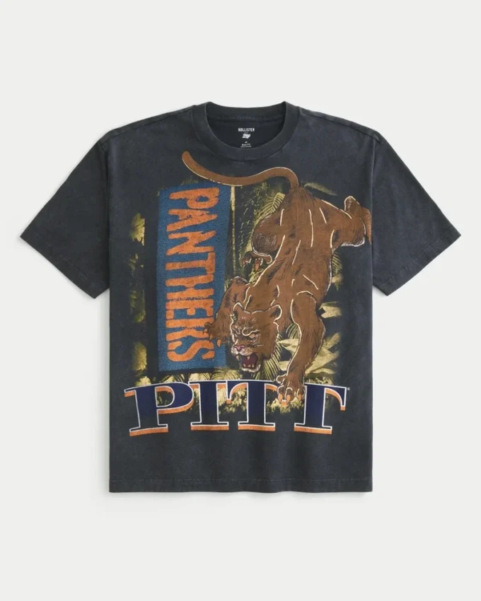 Boxy Pitt Panthers Grafik-T-Shirt