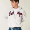 Boxy Providence Rhode Island Graphic Zip-Up Hoodie Boxy Providence Rhode Island Graphic Zip-Up Hoodie