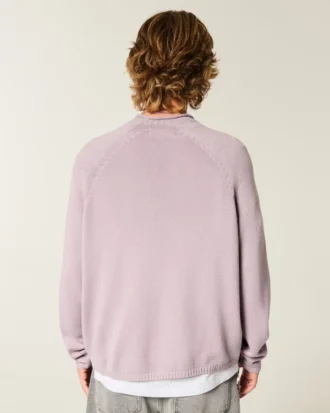Boxy Roll-Neck Crew Sweater