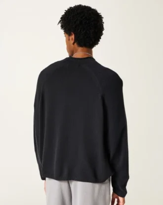 Boxy Roll-Neck Crew Sweater