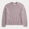 Boxy Roll-Neck Crew Sweater