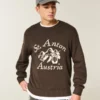 Boxy St. Anton Austria Graphic Crew Sweater Boxy St. Anton Austria Graphic Crew Sweater