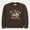 Boxy St. Anton Austria Graphic Crew Sweater Boxy St. Anton Austria Graphic Crew Sweater