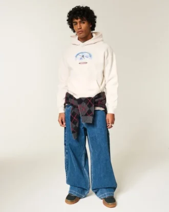 Boxy St. Anton Ski Graphic Hoodie