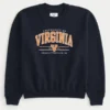 Boxy-Sweatshirt mit Grafik der University of Virginia Boxy-Sweatshirt mit Grafik der University of Virginia