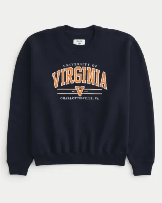 Boxy-Sweatshirt mit Grafik der University of Virginia