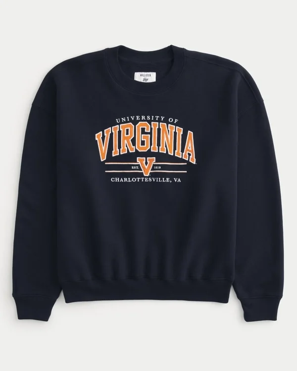 Boxy-Sweatshirt mit Grafik der University of Virginia Boxy-Sweatshirt mit Grafik der University of Virginia