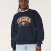 Boxy-Sweatshirt mit Grafik der University of Virginia Boxy-Sweatshirt mit Grafik der University of Virginia