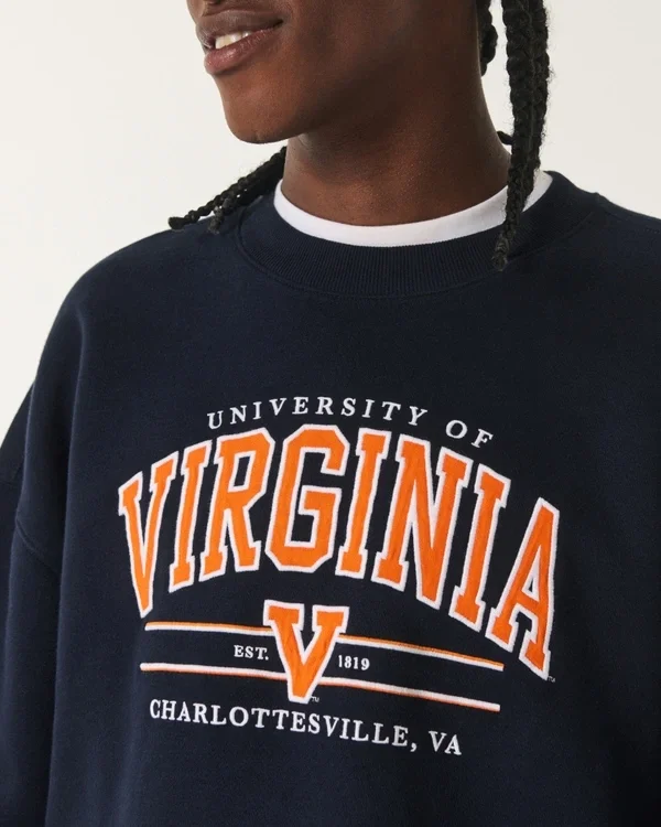 Boxy-Sweatshirt mit Grafik der University of Virginia Boxy-Sweatshirt mit Grafik der University of Virginia