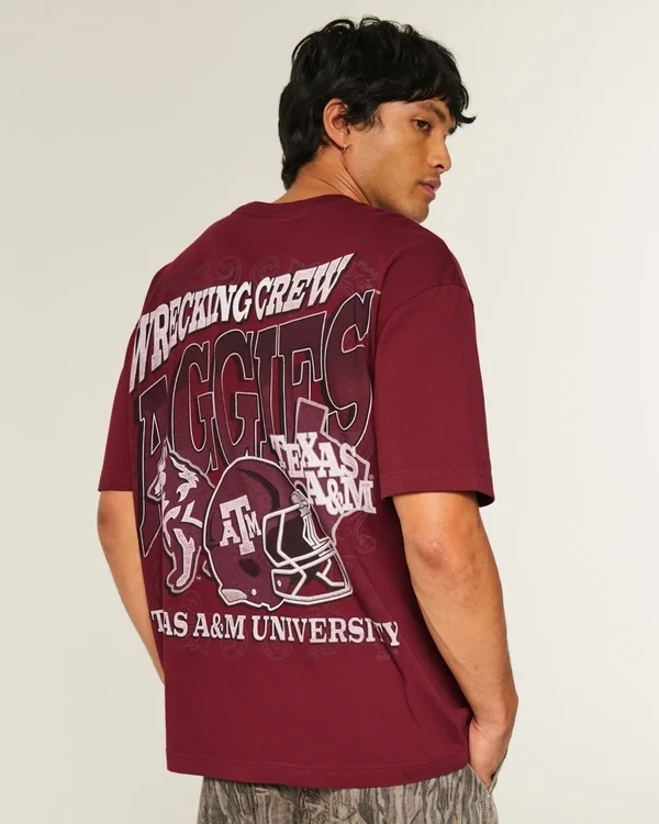 Boxy Texas A&M University Aggies Grafik-T-Shirt Boxy Texas A&M University Aggies Grafik-T-Shirt