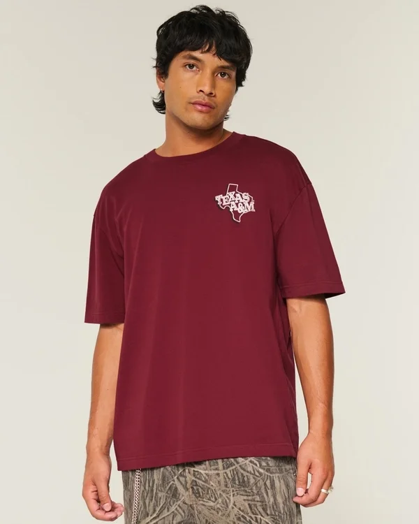 Boxy Texas A&M University Aggies Grafik-T-Shirt Boxy Texas A&M University Aggies Grafik-T-Shirt