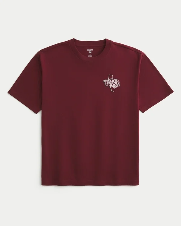 Boxy Texas A&M University Aggies Grafik-T-Shirt Boxy Texas A&M University Aggies Grafik-T-Shirt