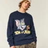 Boxy Tom und Jerry Grafik-Pullover