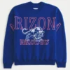 Boxy University of Arizona Wildcats Graphic Crew Sweatshirt