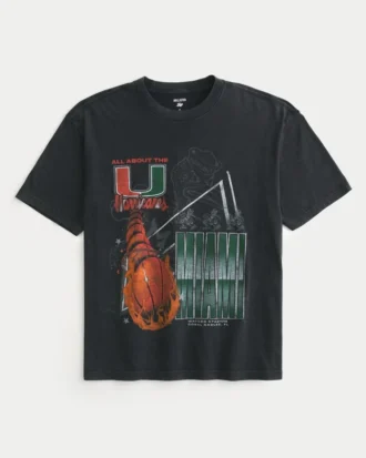 Boxy University of Miami Hurricanes Grafik-T-Shirt