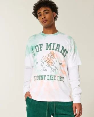 Boxy University of Miami Hurricanes Grafik-T-Shirt