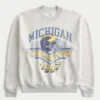 Boxy University of Michigan Wolverines Graphic Crew Sweatshirt