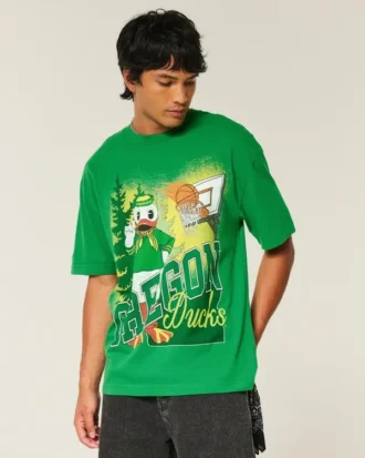 Boxy University of Oregon Ducks Grafik-T-Shirt