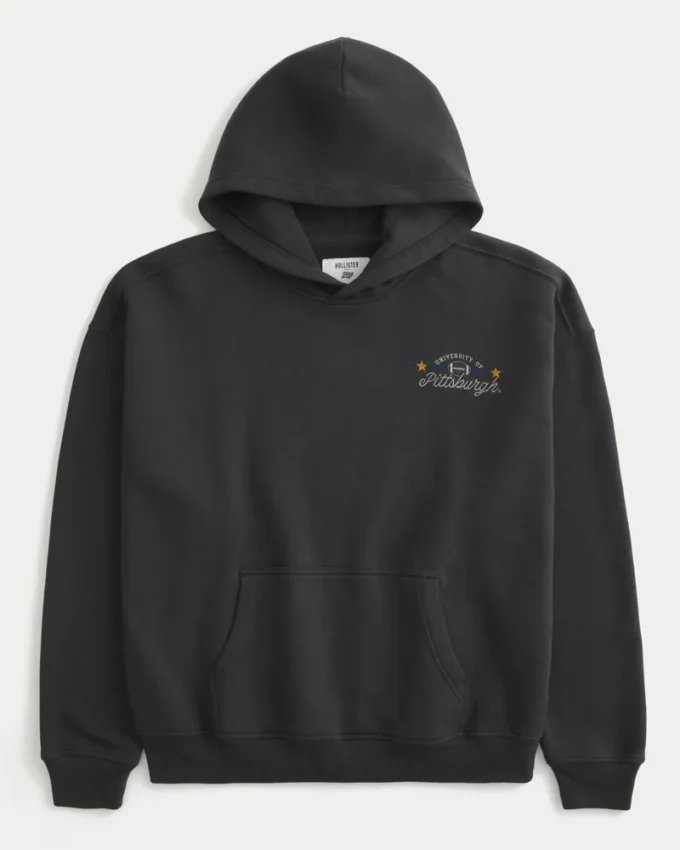 Boxy University of Pittsburgh Panthers Grafik-Hoodie