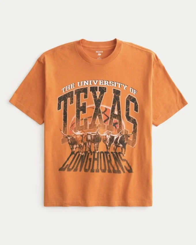 Boxy University of Texas Longhorns Grafik-T-Shirt